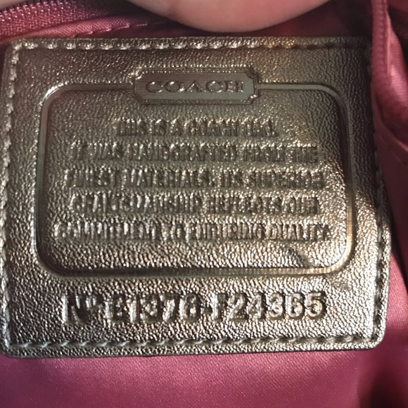 Coach kahki outlined in pink bookbag - Picture 2 of 4